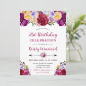 紫赤の夏の花21歳の誕生日 招待状 (スタンド正面)
