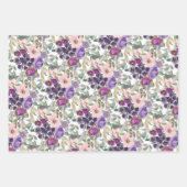 紫赤面ピンクフローラの葉 ラッピングペーパーシート (正面)