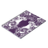 紫転がのデジタルアートドードルカバー ノートブック (左側)