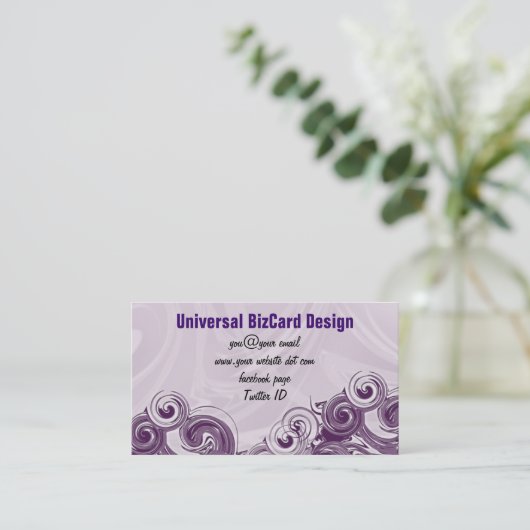 紫転が色 名刺 (スタンド正面)