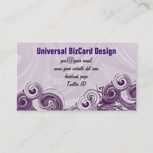 紫転が色 名刺 (正面)