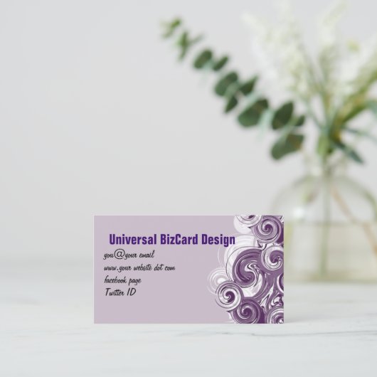 紫転が色 名刺 (スタンド正面)