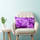 紫迷彩柄型腰枕 ランバークッション (椅子)