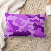 紫迷彩柄型腰枕 ランバークッション (ブランケット)
