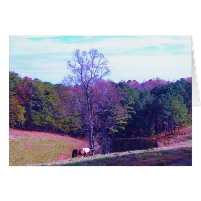 紫遠くにの野の遠馬 (正面横)