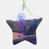 紫遠くにの野の遠馬 セラミックオーナメント (左)