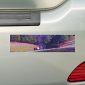 紫遠くにの野の遠馬 バンパーステッカー (車上)