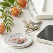 紫野かわいらし花母の日の写真 キーホルダー (側面)