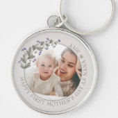 紫野かわいらし花母の日の写真 キーホルダー (正面)