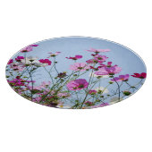 紫野かわいらし花草地写真 カッティングボード (角)