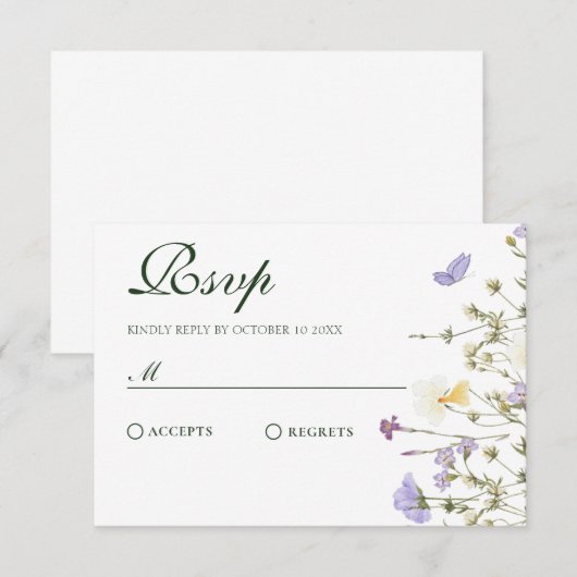 紫野素朴花 出欠カード (正面/裏面)