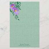 紫野花かわいらし写真コーナーカスタム 便箋 (正面)