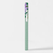 紫野花かわいらし写真コーナーカスタム iPhoneケース (左側面)