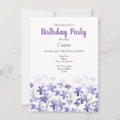 紫野花の畑 招待状 (正面)