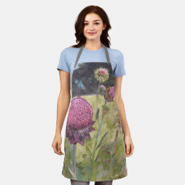 紫野花エプロン エプロン
