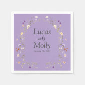 紫野花サマーフローラ結婚ズ スタンダードカクテルナプキン (正面)