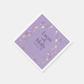 紫野花サマーフローラ結婚ズ スタンダードカクテルナプキン (角)