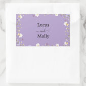 紫野花サマーフローラ結婚ズ 長方形シール (バッグ)