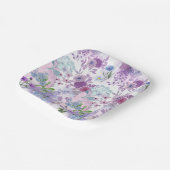 紫野花ブライダルシャワー ペーパープレート (傾斜あり)