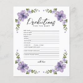 紫野花予測赤ちゃんシャワーゲーム