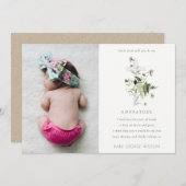 紫野花写真神父プロポーザル招待状 サンキューカード (正面/裏面)