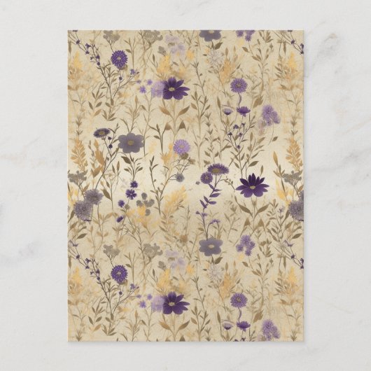 紫野花千代紙 ポストカード (正面)