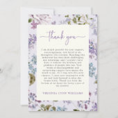紫野花卒業式 サンキューカード (正面)