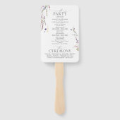 紫野花書道結婚式 プログラム ハンドファン (裏面)