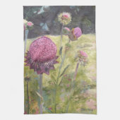 紫野花皿タオル キッチンタオル (縦)
