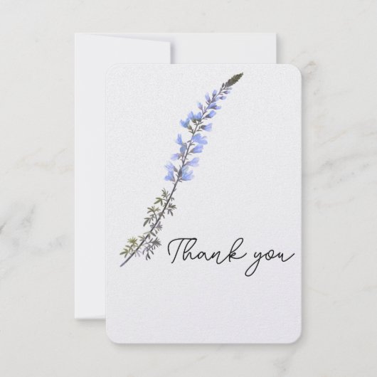 紫野花茎ありがとうござる サンキューカード (正面)