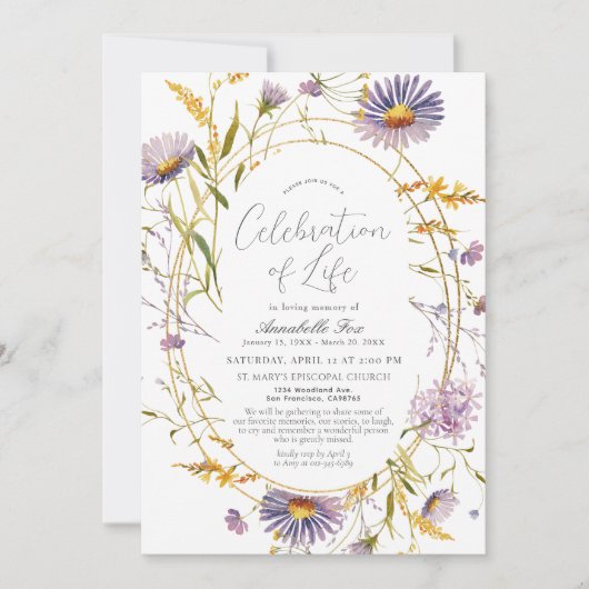 紫野花葬祭記念碑 招待状 (正面)