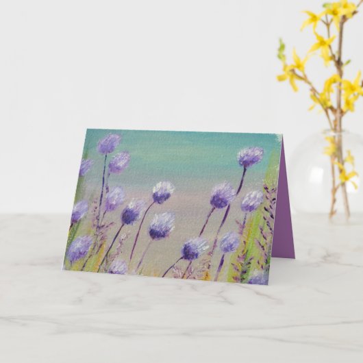 紫野花 カード (黄色い花)