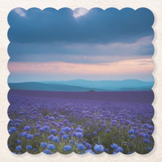 紫野花 ペーパーコースター (正面)