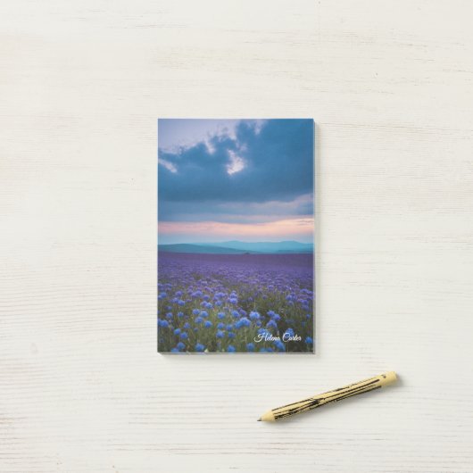 紫野花 ポストイット (デスク上)