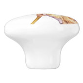 紫金ゴールドアイリス花 セラミックノブ (側面)