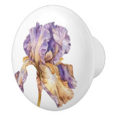 紫金ゴールドアイリス花 セラミックノブ (右)