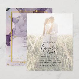 紫金ゴールドアルコールインク抽象芸術写真結婚の