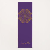 紫金ゴールドエレガントフェミニンパーソナライズされた羅 ヨガマット (正面)