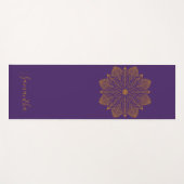 紫金ゴールドエレガントフェミニンパーソナライズされた羅 ヨガマット (正面(横))