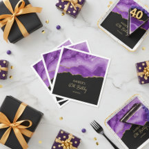 紫金ゴールドグリッター抽象芸術水彩大理石