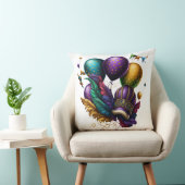 紫金ゴールドグリーンマルディグラスハットバルーン クッション (椅子)