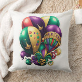 紫金ゴールドグリーンマルディグラスハットバルーン クッション (ブランケット)