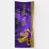 紫金ゴールドハイヒールシューエスニックガールベビーシャワー 横断幕 (縦)