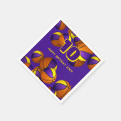 紫金ゴールドバスケットチームカラースポーツパーティー スタンダードカクテルナプキン (角)