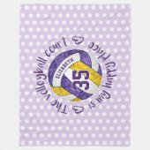 紫金ゴールドバレーボールのコートは私の幸せ フリースブランケット (正面)