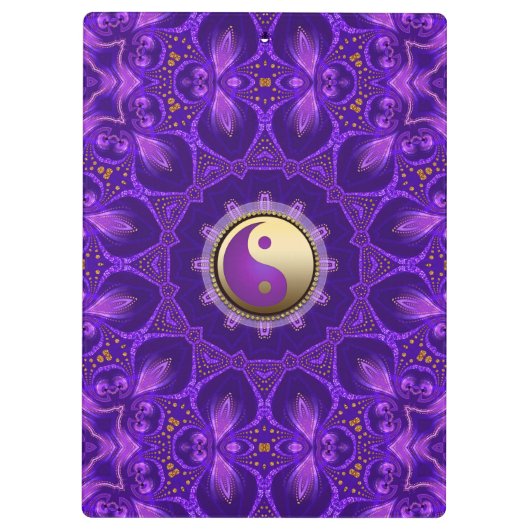 紫金ゴールドピンクエナジーヒーリングマンダラ クリップボード (裏面)