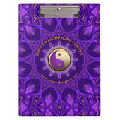 紫金ゴールドピンクエナジーヒーリングマンダラ クリップボード (正面)