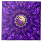 紫金ゴールドピンクエナジーヒーリングマンダラ タイル (正面)
