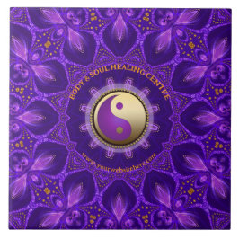 紫金ゴールドピンクエナジーヒーリングマンダラ タイル