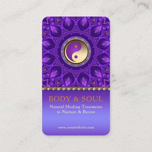 紫金ゴールドピンクエナジーヒーリングマンダラ 名刺 (裏面)